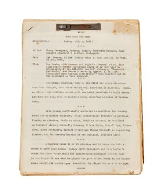 Gone with the Wind | Lot #116 - 1939 Extraordinary On-Set Daily Diary Compiled for David O. Selznick | Julien’s