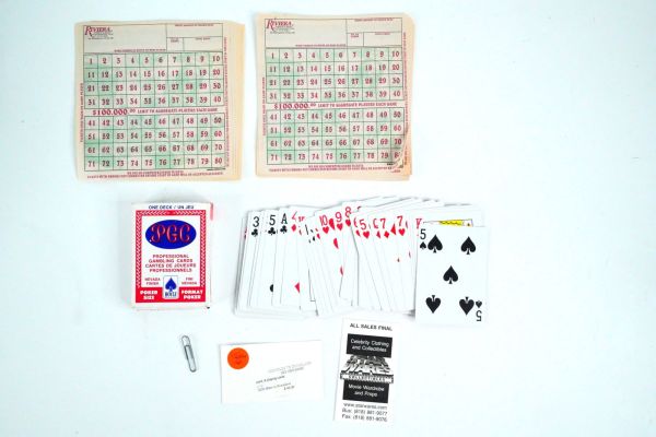 Lot 134 - 3000 Miles to Graceland Prop Playing and Keno Cards