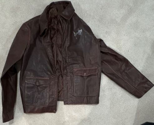 Indiana Jones replica leather jacket signed by Ford/Beckett | Piece of the Past