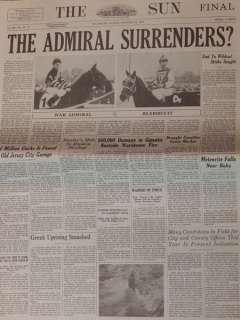 RARE Screen Used Prop Newspaper from "Seabiscuit" | Piece of the Past