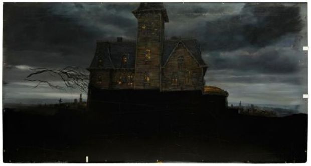 ADDAMS FAMILY VALUES (1993) - Lot #442 : Hand-Painted Addams Family House Matte Painting