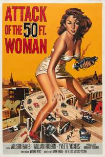 ATTACK OF THE 50 FT. WOMAN MOVIE POSTER RECREATION ORIGINAL ART. | Hake’s