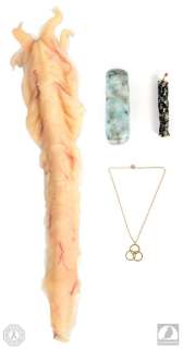 Lot 106 - Falling Skies Original Production Alien Harness Prop & Triskelion Necklace