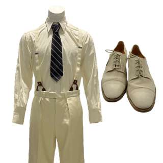 The Boys in the Boat George Pocock’s Peter Guinness Long Sleeve, Button-Front Shirt, Trousers, Braces, Tie, Socks & Dress Shoes | VIP Fan Auctions
