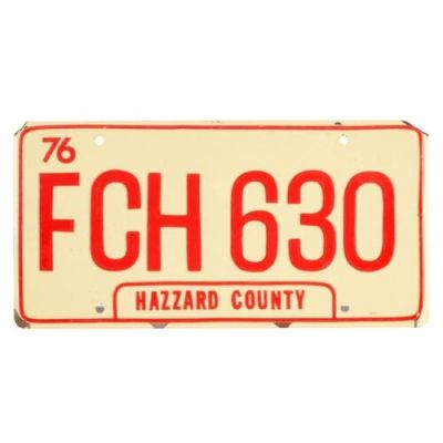 THE DUKES OF HAZZARD (T.V. SERIES, 1979-1985) - Lot #631 : Planet Hollywood Collection: Daisy Duke‘s (Catherine Bach) License Plate