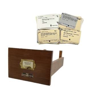 The Librarians (2014-2018) Screen Used Cards & Catalog Drawer Ss Multiple | VIP Fan Auctions