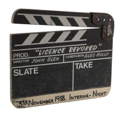 James Bond: Licence To Kill (1989) | Lot  268. "Licence Revoked" Production Clapperboard | Propstore