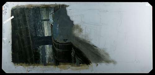 Blade Runner (1982) | Matthew Yuricich Matte Painting - Bradbury Building Exterior | Propstore