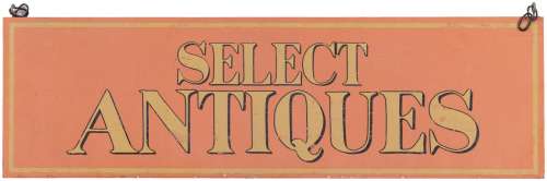 SALEM’S LOT (2024): BARLOW & STRAKER "SELECT ANTIQUES" STOREFRONT ENTRANCE SIGN - SCREEN-USED PROP. | Hake’s