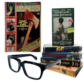 Maxxxine Leon (Moses Sumney) Production Used Glasses, VHS Tape, 4 VHS Cases & Magazine | VIP Fan Auctions