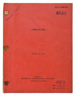 "Badge of Evil" working title for Touch of Evil Orson Welles’ personal screenplay. | Profiles in History