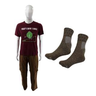 Saltburn Michael Gavey (Ewan Mitchell) Screen Worn Technical Trousers, That’s How I Roll T-Shirt & Socks Ch 2 Sc 22pt1 | VIP Fan Auctions