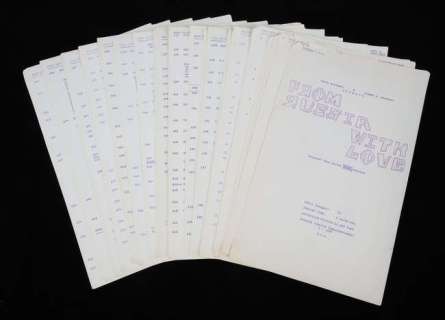 Lot 4364 - James Bond From Russia with Love (1963) Original Reel script with instructions to laboratories and…