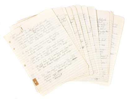 Cattle King handwritten script for comic | Bonhams
