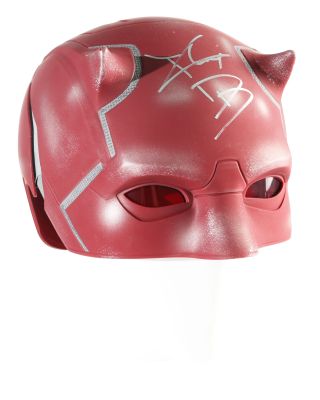 Charlie Cox as Daredevil in Daredevil Signed Disney Store Prop Replica Helmet with Character Name Initials | SWAU