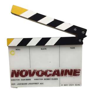 Novocaine Production Used (C) Clapper Board | VIP Fan Auctions