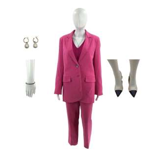 G20 Joanna Worth (Elizabeth Marvel) Screen Worn Bracelet, Earrings, Heels, Suit Jacket, Necklace, Suit Pants & Long Sleeve Shirt Ch 1 Sc 18-21 | VIP Fan Auctions
