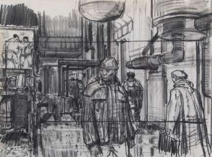 Blade Runner unpublished original concept drawing by Mentor Huebner. | Profiles in History