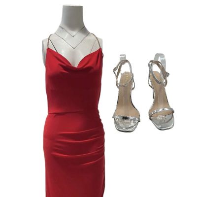 Blink Twice Frida Screen Worn Stunt Double Spaghetti Strap, Floor Length Formal Dress & Heels Ch 2 Sc 8 | VIP Fan Auctions