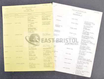 ESTATE OF DAVE PROWSE - STAR WARS (1977) ORIGINAL PRODUCTION PAPERWORK | Auctioneum Ltd