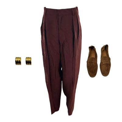 Oh What Fun Claire Clauster Screen Worn Earrings, Loafers & Pants Ch 8 | VIP Fan Auctions