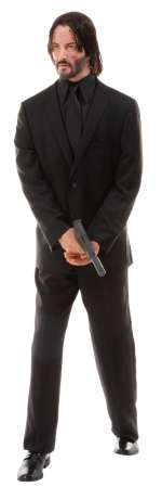 Lot 958 - Keanu Reeves ‘John Wick‘ suit on custom display from John Wick.