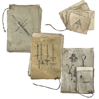 Lot 202: The Bluff Issac Screen Used (4) Sets Of Drawings | VIP Fan Auctions