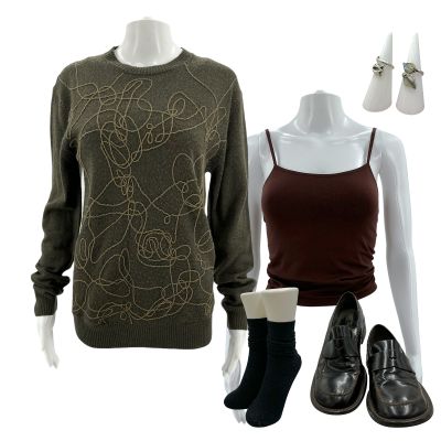 Lot 28: The Drama Alice Screen Worn Sweater, Shirt, (2) Rings, Socks & Loafers Ch 2 Sc Multiple | VIP Fan Auctions