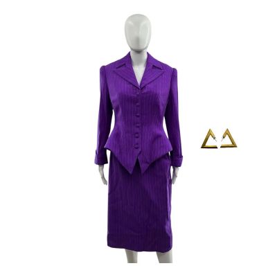 Lot 55: The Sheep Detectives Lydia Harbottle Screen Worn Suit Jacket, Suit Skirt & Earrings Ch 1 Sc 72pt1 | VIP Fan Auctions
