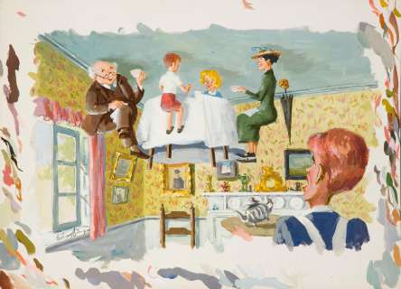 Original scene study by Jim Schaeffing for Mary Poppins | Bonhams