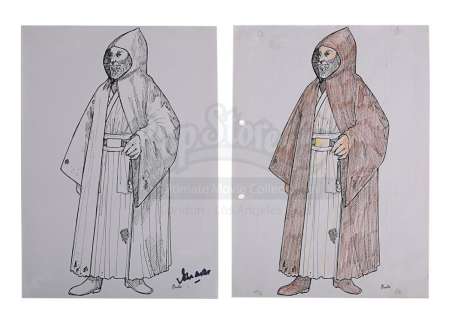 STAR WARS: A NEW HOPE (1977) - Lot 705 - John Mollo Obi-Wan (Alec Guinness) Production Costume Design