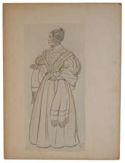 Oscar Winning Costume Designer, Arlington Valles Original Sketch | Nate Sanders