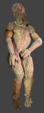 Lot 137 - "Legends of Tomorrow" - Zaguron (Melissa) Full Body Suit Costume w/ mask, hands