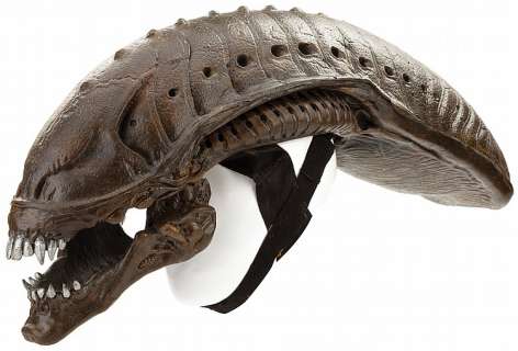 Lot 420 - Alien stunt head with straps from Alien: Resurrection.