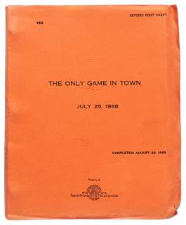 Frank D. Gilroy Script from 1968, ’’The Only Game in Town’’ Starring Elizabeth Taylor and Warren Beatty | Nate Sanders