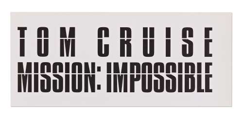 World Premiere Ticket to the First ’’Mission: Impossible’’ Film in 1996 | Nate Sanders
