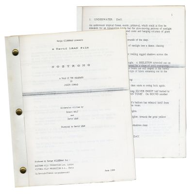 David Lean Script ’’Nostromo’’ -- Lean’s Last Script From 1989 & the Project He Was Developing When He Died | Nate Sanders