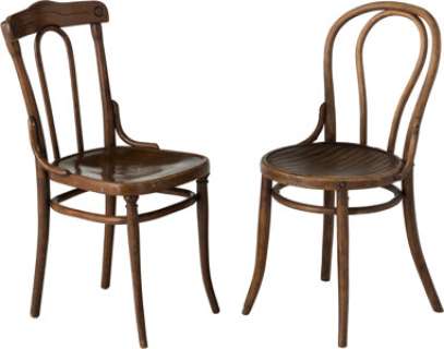 "Cafe´ Nervosa" Mismatched Wooden Chairs (2), and Cappuccino Cups and Saucers (2) from Frasier ... | Heritage