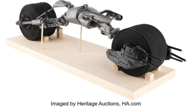 The Dark Knight (Warner Bros., 2008), Batpod Maquette Designed and Hand-Built by Production Designer Nathan Crowley, with (2) Original Design Sketches Drawn in Crowley’s Hand. | Heritage