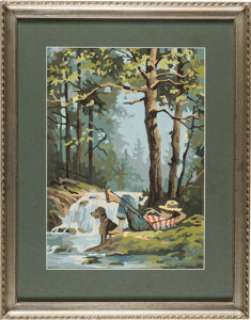 Larry Fine Signed Paint by Numbers Painting. | Heritage