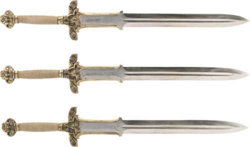 Conan the Barbarian (Universal, 1982), Arnold Schwarzenegger "Conan" Group of (3) Replica Atlantean Swords. (Total: 3 Items)