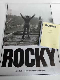Script - Sylvester Stallone - Rocky (Full Screen Play FilmScript + Movie Poster 91.5x61 cm) - 2023 | Catawiki