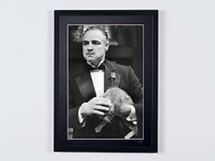- Marlon Brando As "Don Vito Corleone", the Godfather | The Godfather, - Marlon Brando as "Don Vito Corleone" - Fine Art Photography - Luxury Wooden Framed 70X50 cm - Limited Edition Nr 01 of 30 - Serial ID 20535 | Catawiki