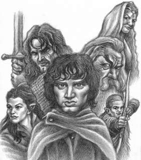 Joan Vizcarra - Lord of The Rings - 46 x 35 cm - Original Drawing - Pencil Art | Catawiki