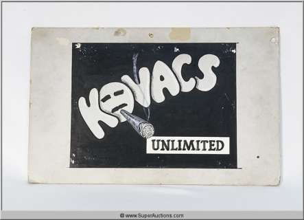 "Kovacs Unlimited" Original Set Signage {Ernie Kovacs} | Super Auctions