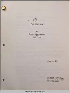 All That Jazz Script | Super Auctions