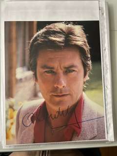 Alain Delon (+) - Autographe, with COA | Catawiki