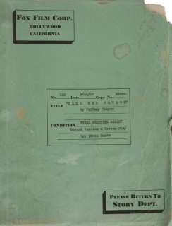 CLARA BOW SCRIPT FOR CALL HER SAVAGE | Julien’s