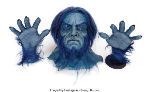Kelsey Grammer "Beast" screen-used facial appliance and hands from X-Men: The Last Stand. ...