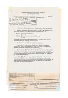 ETERNAL SUNSHINE OF THE SPOTLESS MIND - Criminal Court Paperwork